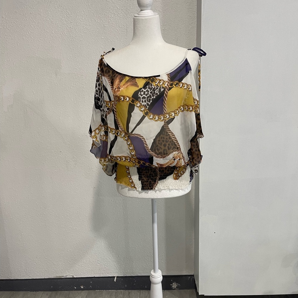 Toska Women's Top with Bold Multicolor Design